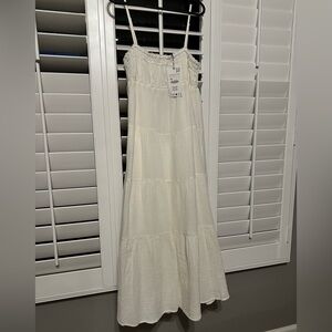 Zara Ivory White Maxi Dress